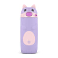 Ello Ellies 12oz Stainless Steel Leakproof Kids Water Bottle, Dog | Insulated kids water bottle with straw, leakproof locking lid, carry handle, and stainless steel fun animal design for school