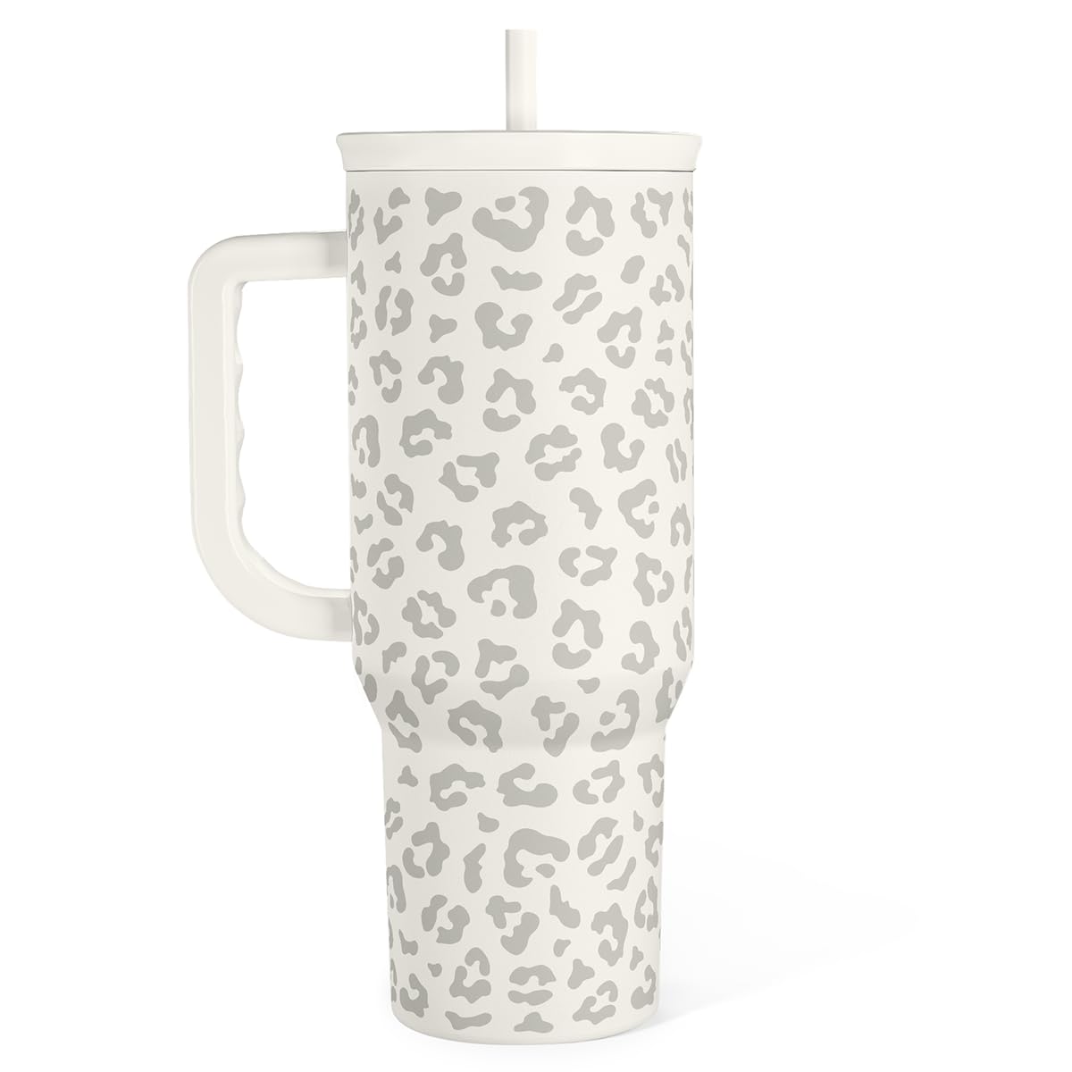 SANDJEST Pumpkin Tumbler with Handle and Straw 40oz – Stainless Sleel Slider Tumbler Travel Coffee Mug for Women - Gift Idea for Fall Autumn Halloween