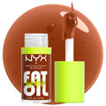 NYX PROFESSIONAL MAKEUP Fat Oil Lip Drip, Moisturizing Lip Oil Gloss, Vegan Tinted Formula, Up to 12 HR Hydration - Follow Back (Shimmering Warm Nude)