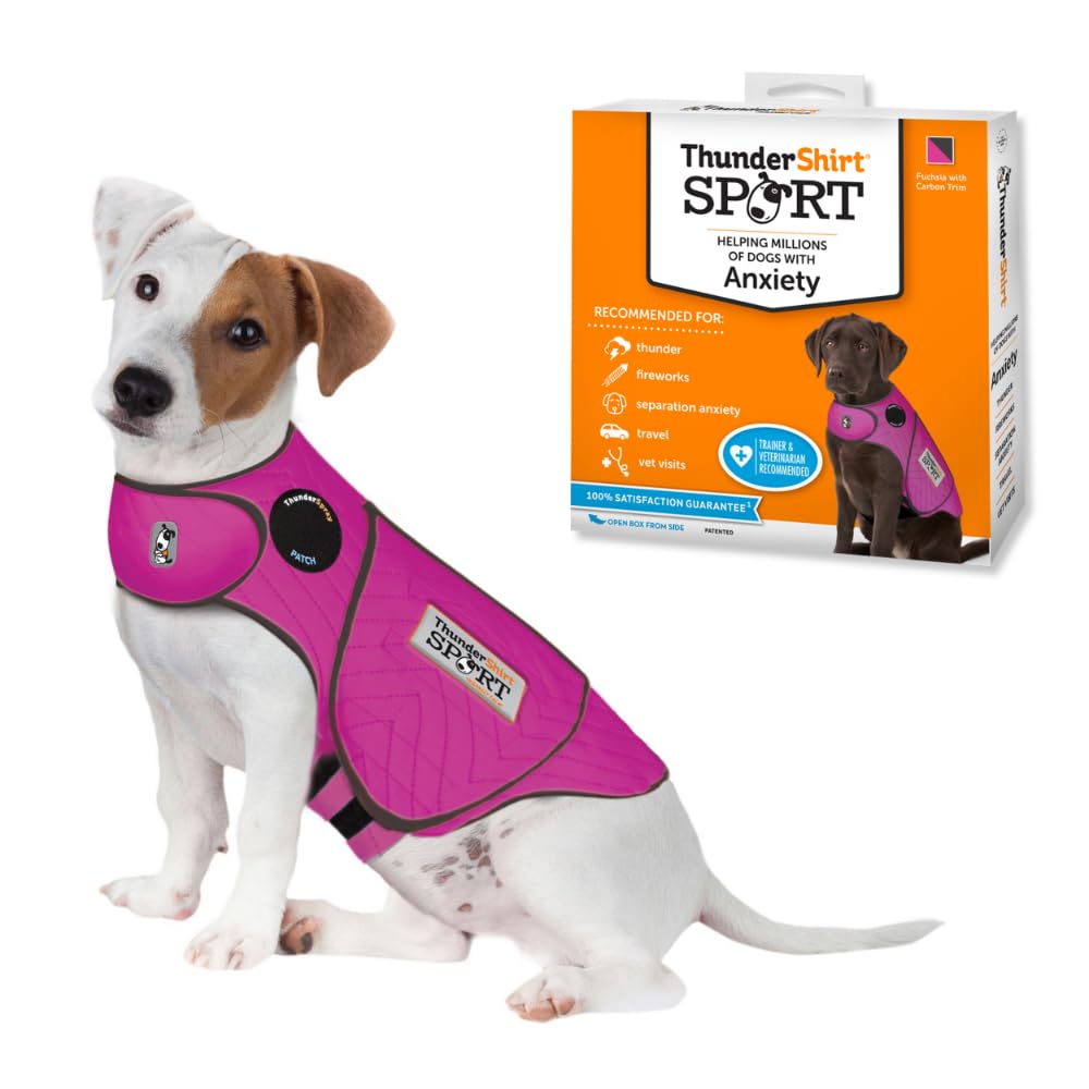 ThunderShirt for Dogs, Large, Fuchsia Sport - Dog Anxiety Relief Calming Vest