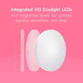 RIKI LOVES RIKI GLAMCOR Home Fogless Shower Shaving Mirror with Lights | Heated Instant Fog-Free Glass, Secure Magnetic Mount, HD LEDs and Rechargeable Batteries