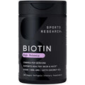 Sports Research® Biotin 5,000mcg with Organic Coconut Oil - Biotin (Vitamin B7) for Healthy Skin and Hair Support* - for Women and Men - Vegan, Non-GMO, Gluten & Soy-Free - 120 Veggie Softgels