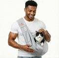 Tomkas Small Dog Sling Carrier - Classic Pocket & Classic Strap - Wrap Carrier - for 3-10 lbs Pets(Black)