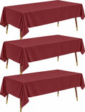 Pureegg Plastic Table Cloth Disposable 54x108 Gold 3Pack