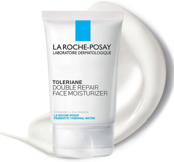 Toleriane Double Repair Face Moisturizer, Daily Moisturizer Face Cream with Ceramide and Niacinamide for All Skin Types