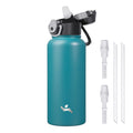 Konokyo 18 oz Insulated Water Bottle with Straw Lid, Stainless Steel Vacuum Sports Water Bottle, Leak-Proof Reusable Metal Flask with Carry Loop, BPA-Free Travel Bottle for Gym, School, Office