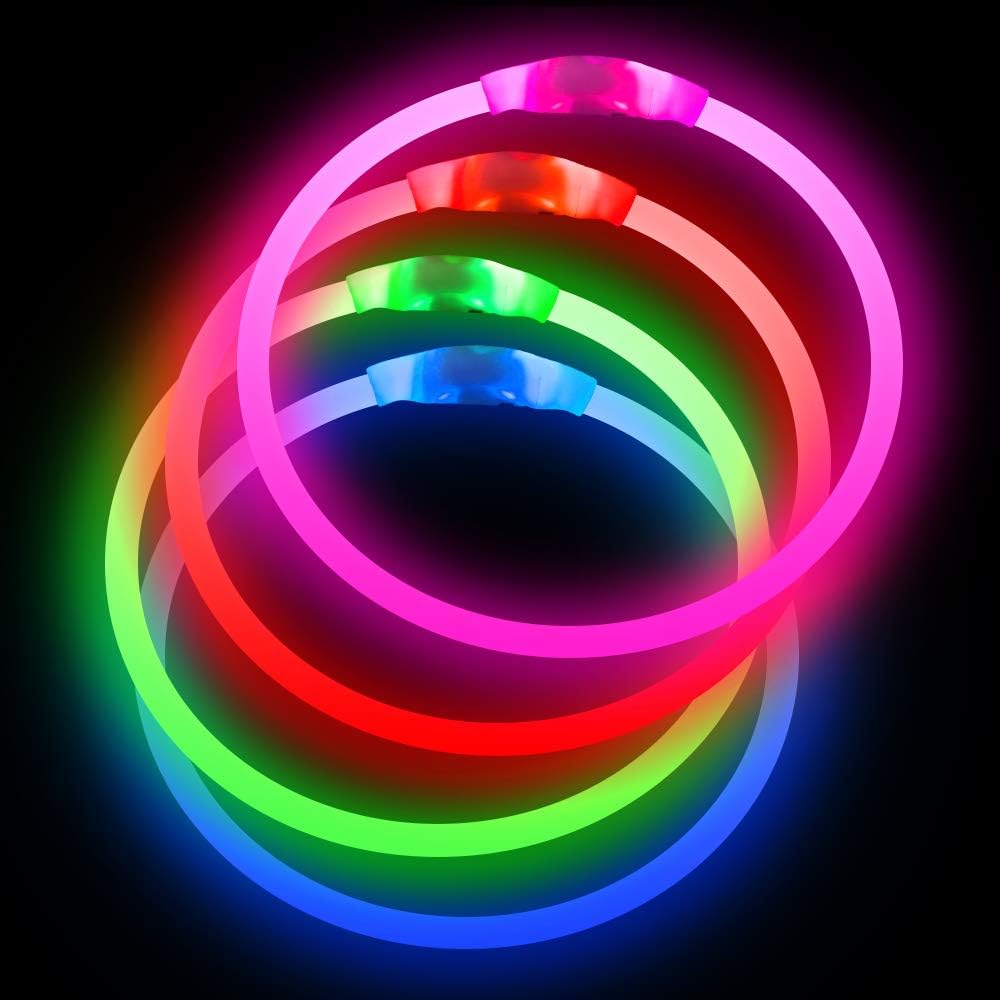 Led Dog Collar, BSEEN USB Rechargeable Flash Dog Necklace Light, Pet Safety Collar Makes Your Beloved Dogs Be Seen at Night for Small Medium Large Dogs(Green)