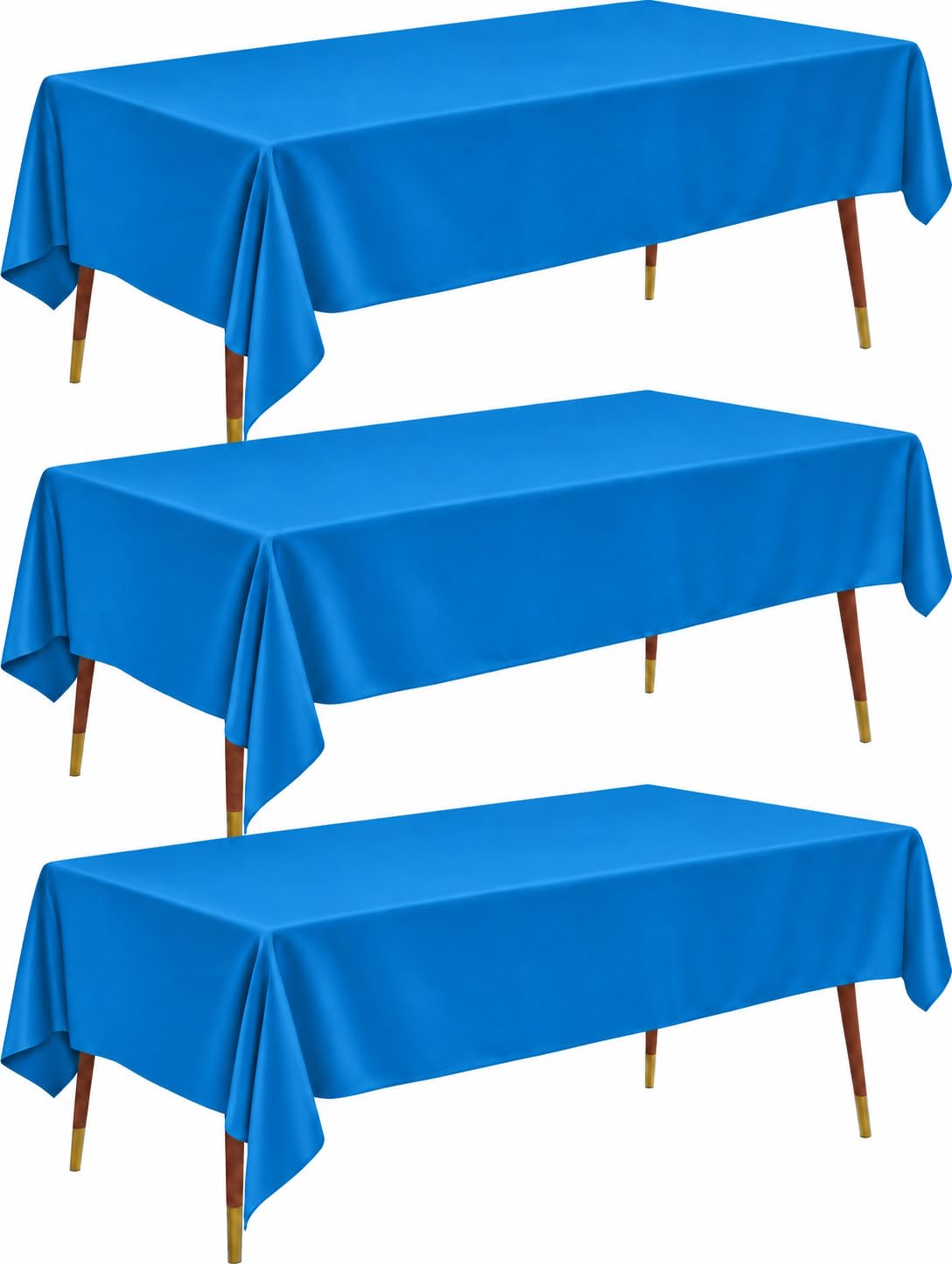 Pureegg Plastic Table Cloth Disposable 54x108 Gold 3Pack