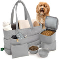 Rubyloo Puffer Dog Travel Bag for Dog Moms, Diaper Bag with Travel Bowls