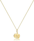 Pencros Dainty Pendant Necklace,18K Gold Plated Pumpkin Ghost Hammered Coin Delicate Chain Minimalist Simple Halloween Jewelry Friend's Gift