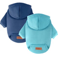 2 Pack Dog Hoodie Warm Hood Dog Sweater Cold Weather Small Dogs Sweatshirt Comfort Pet Clothes for Small Medium Dogs with Pockets Cats Chihuahua Clothes for Male Female Girl Boy Sporty Daily Wear