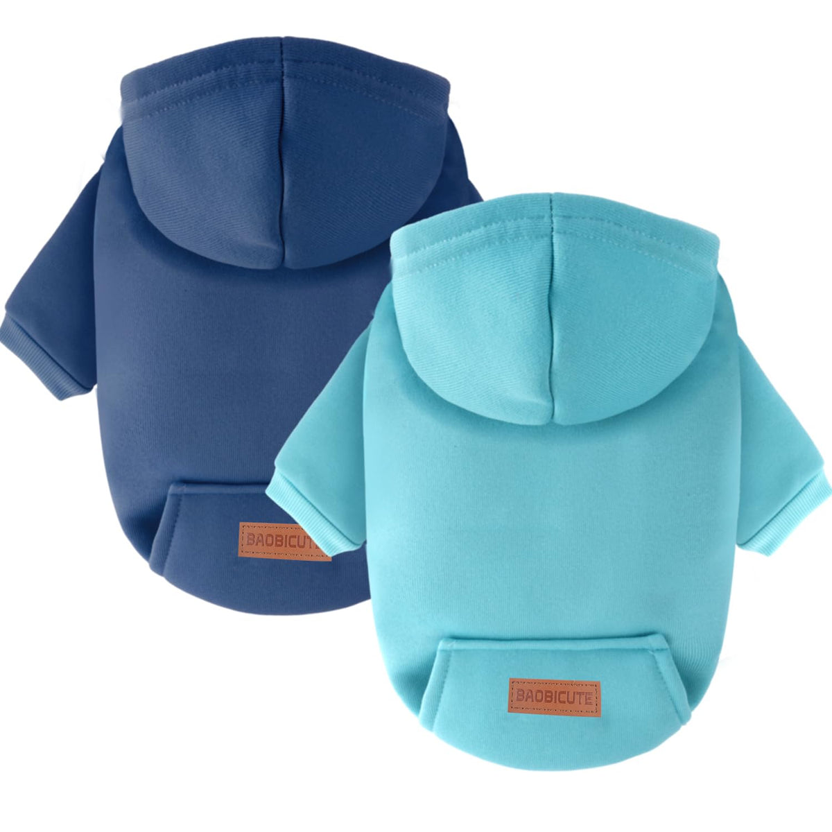 2 Pack Dog Hoodie Warm Hood Dog Sweater Cold Weather Small Dogs Sweatshirt Comfort Pet Clothes for Small Medium Dogs with Pockets Cats Chihuahua Clothes for Male Female Girl Boy Sporty Daily Wear