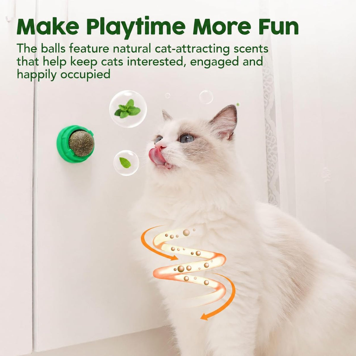 Potaroma Catnip Toys Balls 4 Pcs with Extra Cat Energy Ball