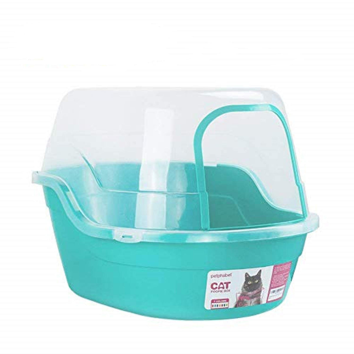 Petphabet Jumbo Hooded Cat Litter Box, Extra Large Gray