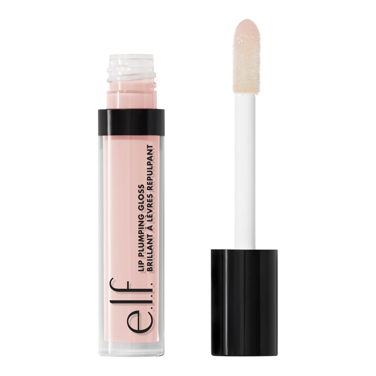 e.l.f. Lip Plumping Gloss, High-Shine Sheer Color, Hydrates & Creates Fuller Lips With Vitamin E, Vegan & Cruelty-Free, Mocha Twist, 0.1 Fl Oz