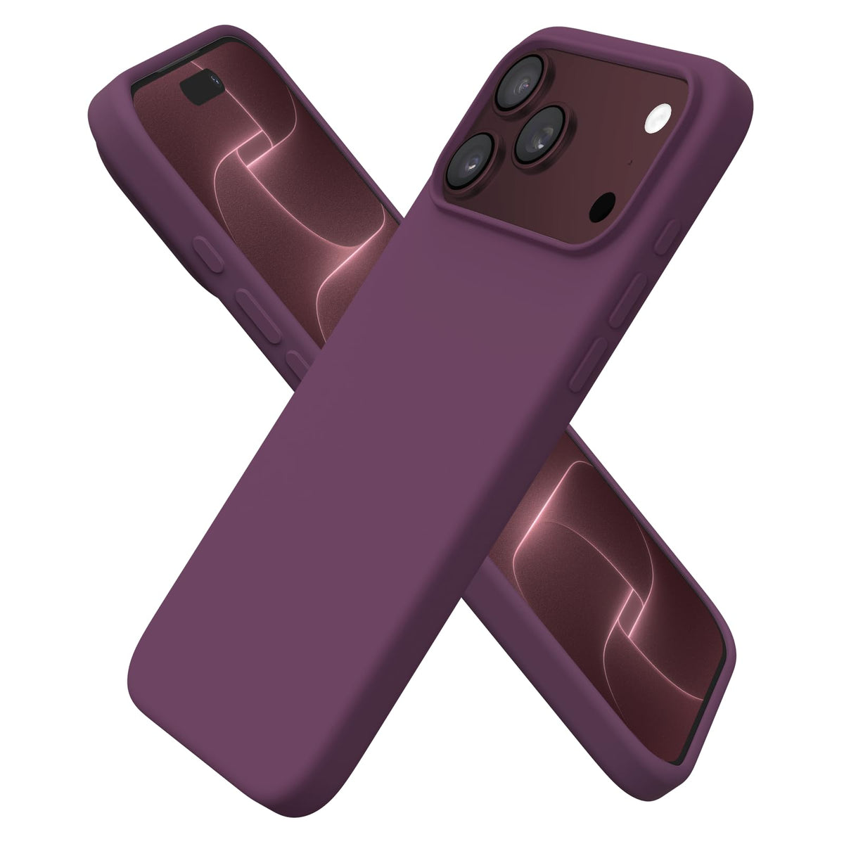 ORNARTO for iPhone 18 Pro Max Case, Liquid Silicone, Chalk Pink