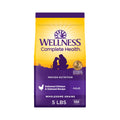 Wellness Complete Health Adult Dry Dog Food, Wholesome Grain Kibble, Natural, Chicken and Oatmeal Recipe, 30 lb Bag