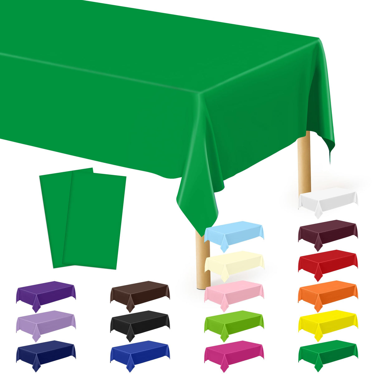 3 Pack Thanksgiving Tablecloths, 108" x 54" Disposable Turkey Table Cloth