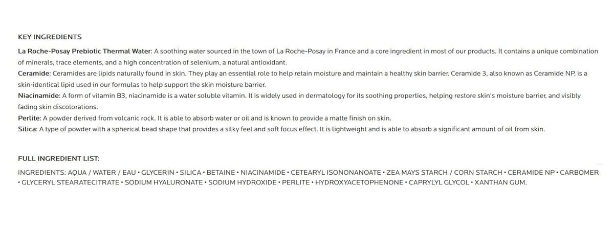 La Roche-Posay Toleriane Double Repair Matte Face Moisturizer, Daily Moisturizer For Oily Skin With Ceramide And Niacinamide For All Skin Tones, Oil Free, Non-Comedogenic, Available with SPF 30