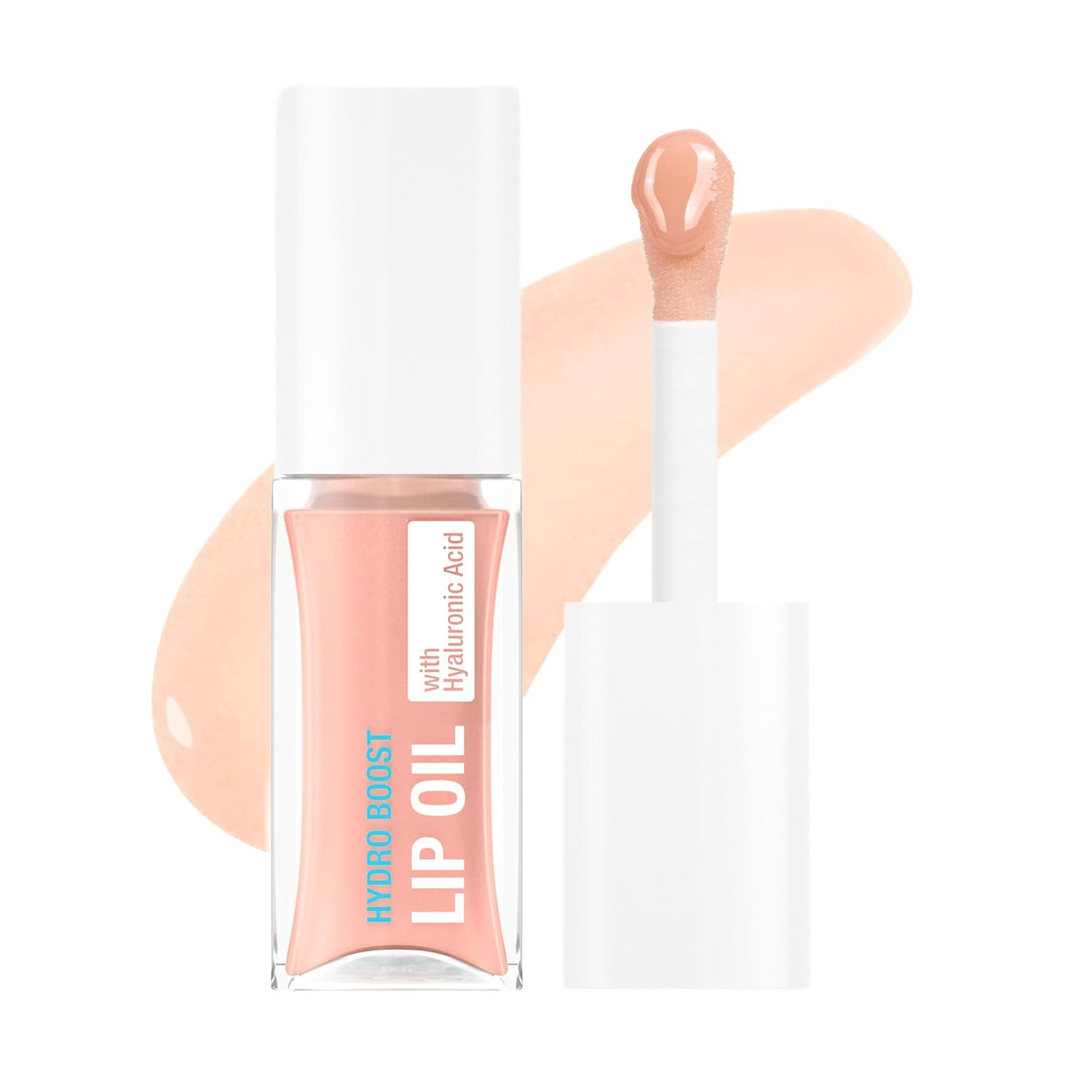 Neutrogena Hydro Boost Lip Oil, Light Pink, .2 fl. oz | Hyaluronic Acid to Hydrate and Nourish, Mirror-Like Shine, Fuller-Looking Lips, Formulated without Parabens