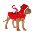 Santa Dog Costume, Dog Christmas Outfit, Riding Pet Costume, Size M
