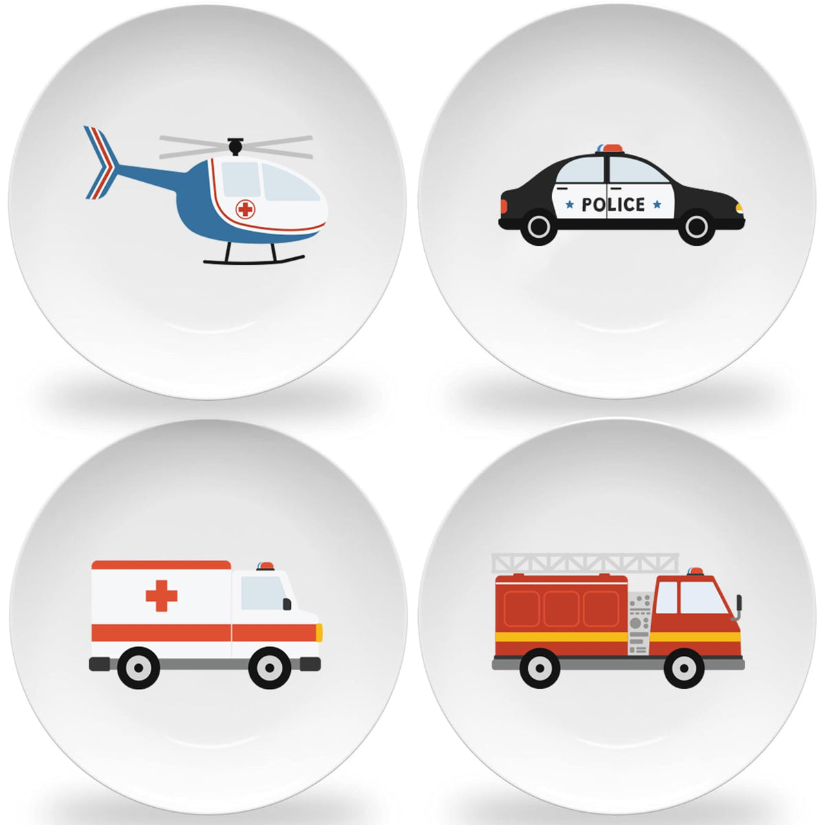Thanksgiving Plates for Kids, Set of 4