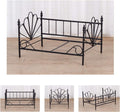 Babyland Bed for Dog, Pet Couch Bed with Metal Frame and Detached White Velvet Cushion with 2 Pillow for Small Pet