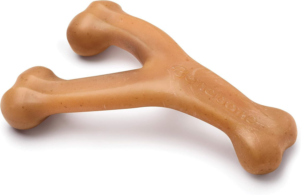 Benebone Wishbone Chew Toy for Aggressive Chewers, Pumpkin Spice, Small