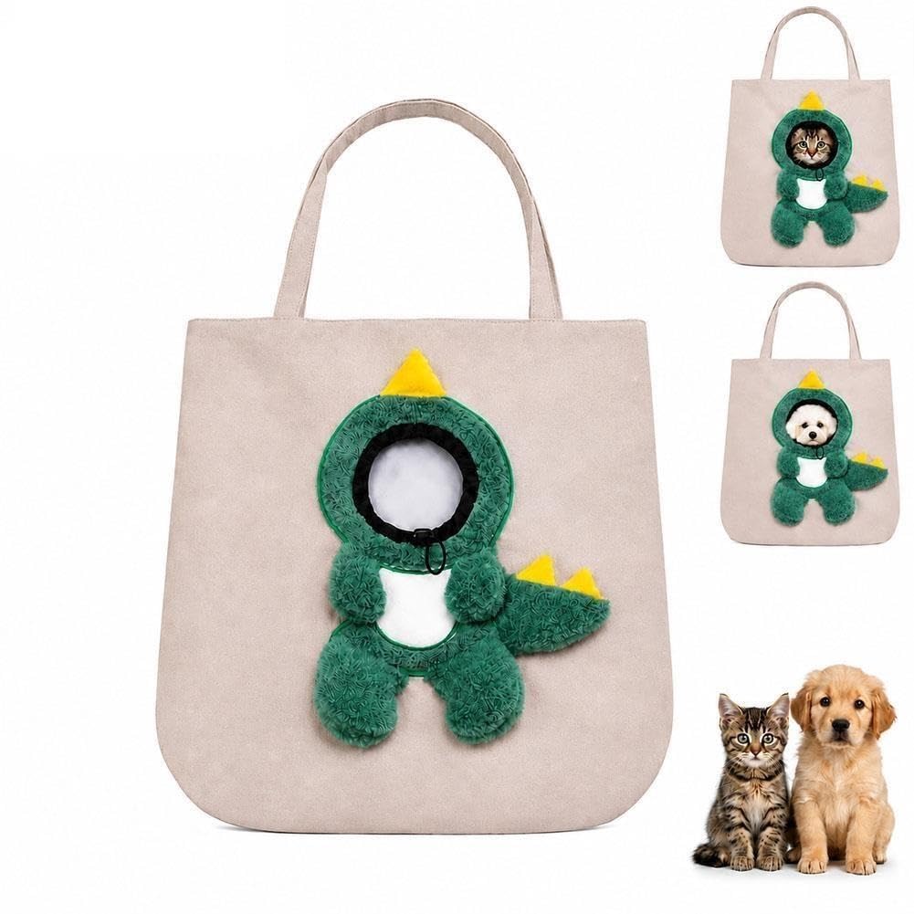 Paw Peek Bag, Breathable Pet Canvas Shoulder Carrier, Cat Dog Tote