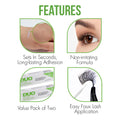 DUO Brush-On Clear Lash Glue, Strip Eyelash Adhesive for Clusters, 2 Pack | Infused with Vitamins A, C & E, Waterproof Eyelash Glue, Long Lasting, Quick Drying, Hypoallergenic, Latex-Free
