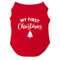 My First Christmas Dog Tee Shirt | Sleeveless Breeds | Christmas | Holiday Season | Winter Wonderland | Gift |Green, X-Small 145