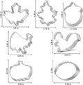 Large Fall Cookie Cutters Set, 3 - 4 Inch, 7 Pieces