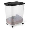 Amazon Basics Pet Food Storage Container Set, 30lbs and 10lbs with Scoop, for Dogs and Cats