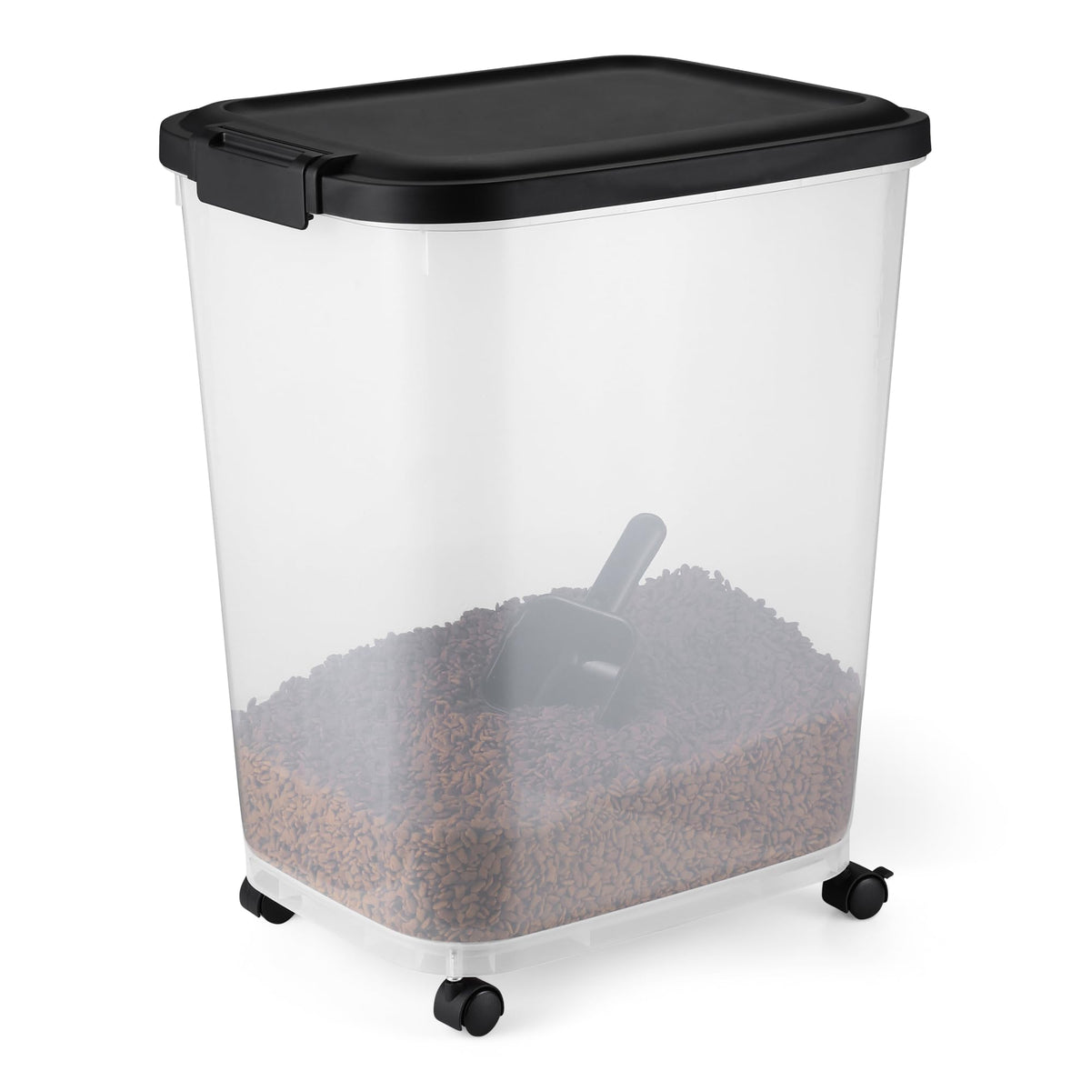 Amazon Basics Pet Food Storage Container Set, 30lbs and 10lbs with Scoop, for Dogs and Cats