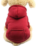 Soft Dog Hoodies for Small Dogs, Warm Fleece Puppy Clothes with Pocket