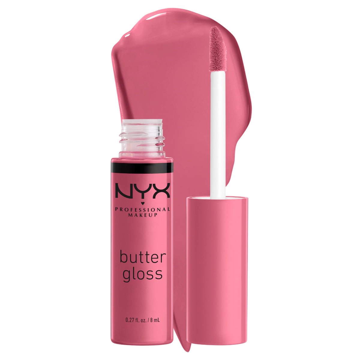 NYX PROFESSIONAL MAKEUP Butter Gloss, Non-Sticky Lip Gloss - Sugar Glass (Clear), Pack Of 3