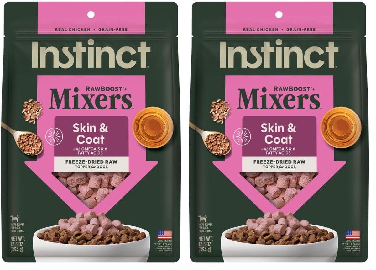 Instinct RawBoost Mixers, Freeze Dried Dog Food Topper, Grain-Free Recipe - All Natural Beef, 14 oz. Bag