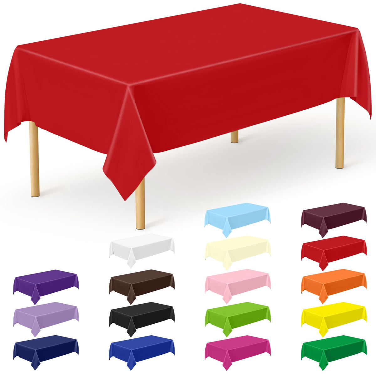 3 Pack Thanksgiving Tablecloths, 108" x 54" Disposable Turkey Table Cloth
