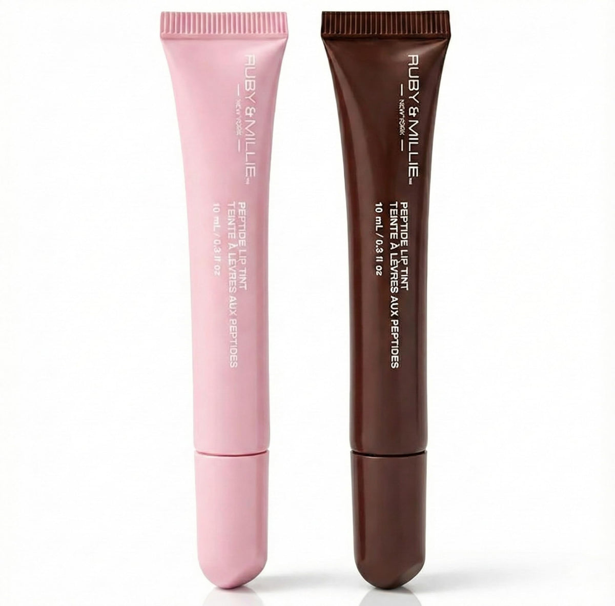 Ruby & Millie Peptide Lip Treatment, Peptide Lip Tint, Plumping Gloss, Lip Gloss, Multicolor, 0.3 Fl oz (Pack of 4)