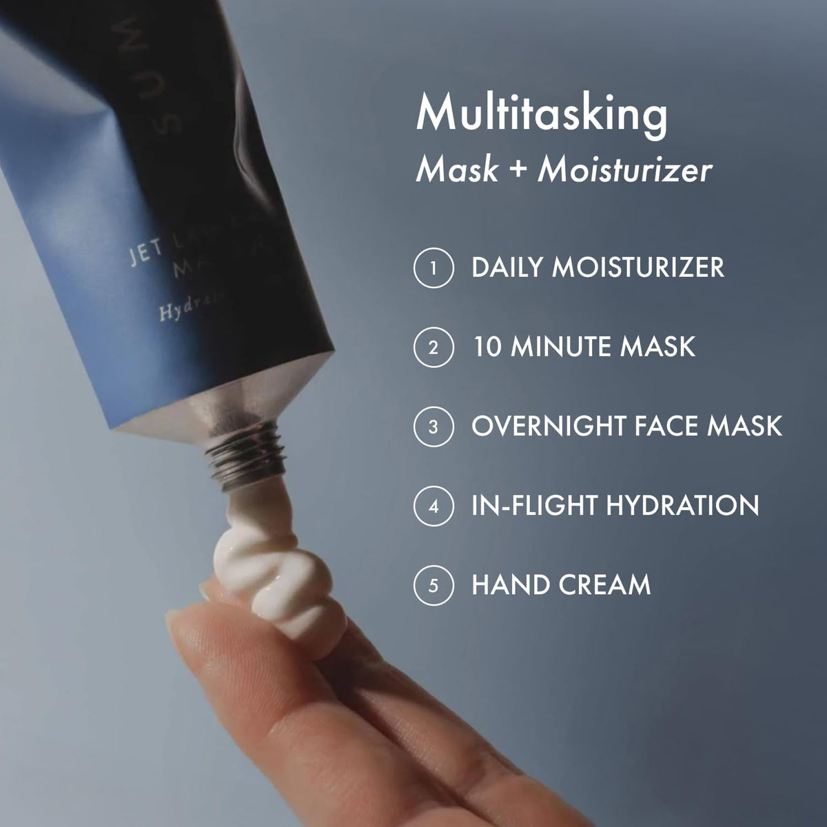 Summer Fridays Mini Jet Lag Mask - Hydrating Overnight Face Mask, Moisturizer + Eye Cream - Enriched with Hyaluronic Acid, Niacinamide, + Antioxidants - Multitasking Travel Size Skin Care (1 Oz)