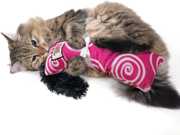 KONG Kickeroo Swirl Cat Toy – Plush with Crinkle Sound, Soft Catnip Toy for Indoor Cats – Assorted Colors