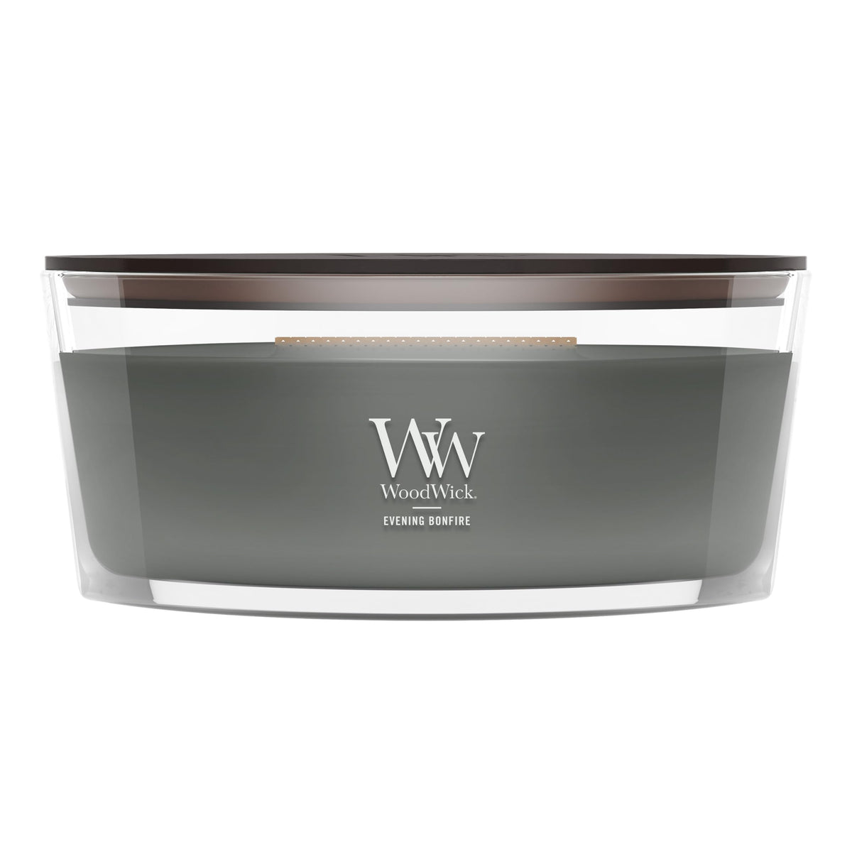 WoodWick Fireside Holiday Candle Gifts for Women and Men, 9.7 oz Medium Hourglass Candle with Crackling Wick