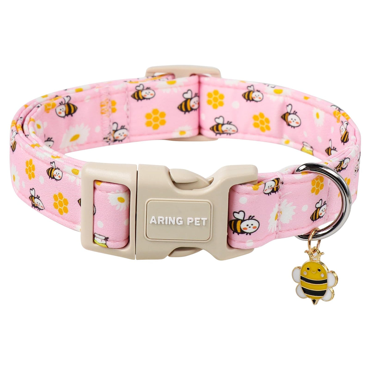 ARING PET Fall Dog Collar-Cotton Maple Leaves Dog Collar for Small Dogs, Adjustable Lightweight Dog Collars with Quick Release Buckle for Small Medium Large Dogs