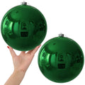 White 4.0" Large Christmas Balls - Christmas Tree Decoration Ornaments Shatterproof Hanging Balls for Birthday Halloween Holiday Wedding Decorations Set of 4pcs