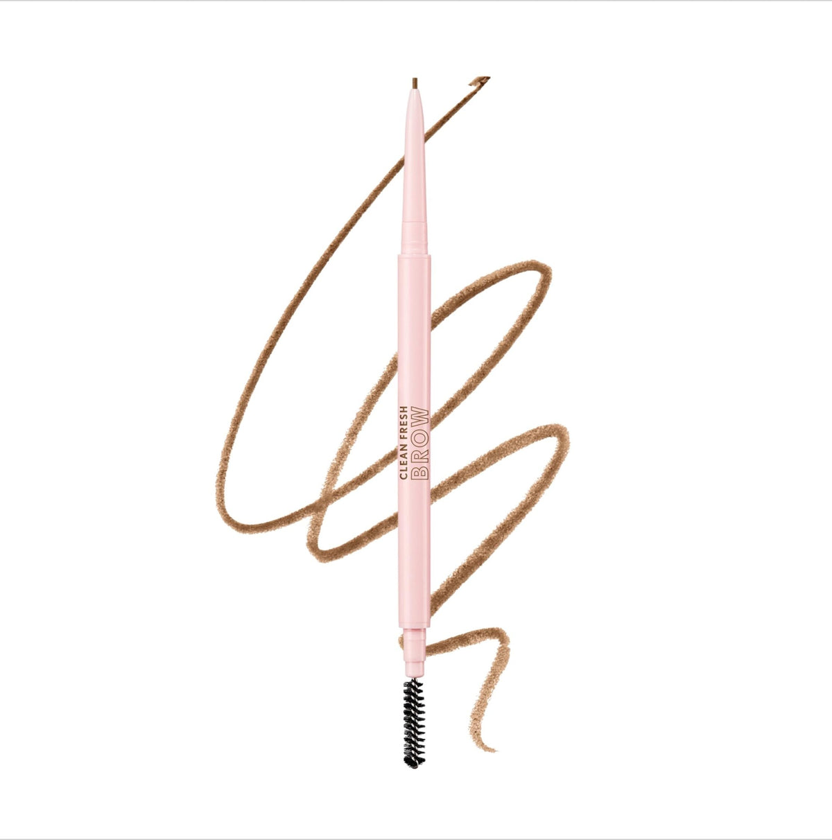 Covergirl Clean Fresh Brow Nano, 500 Medium Brown, Eyebrow Pencil, Ultra-Precise Tip, Waterproof, Transfer-Resistant, Built-In Spoolie, Vegan Formula, 0.001oz
