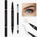 LAVONE Eyebrow Pen Makeup Kit, with Waterproof Eyebrow Pencil, Eyeliner, Pomade, and Brow Brush, Smudge-Proof and Long Lasting, Create Full and Natural Brows, Dark Brown