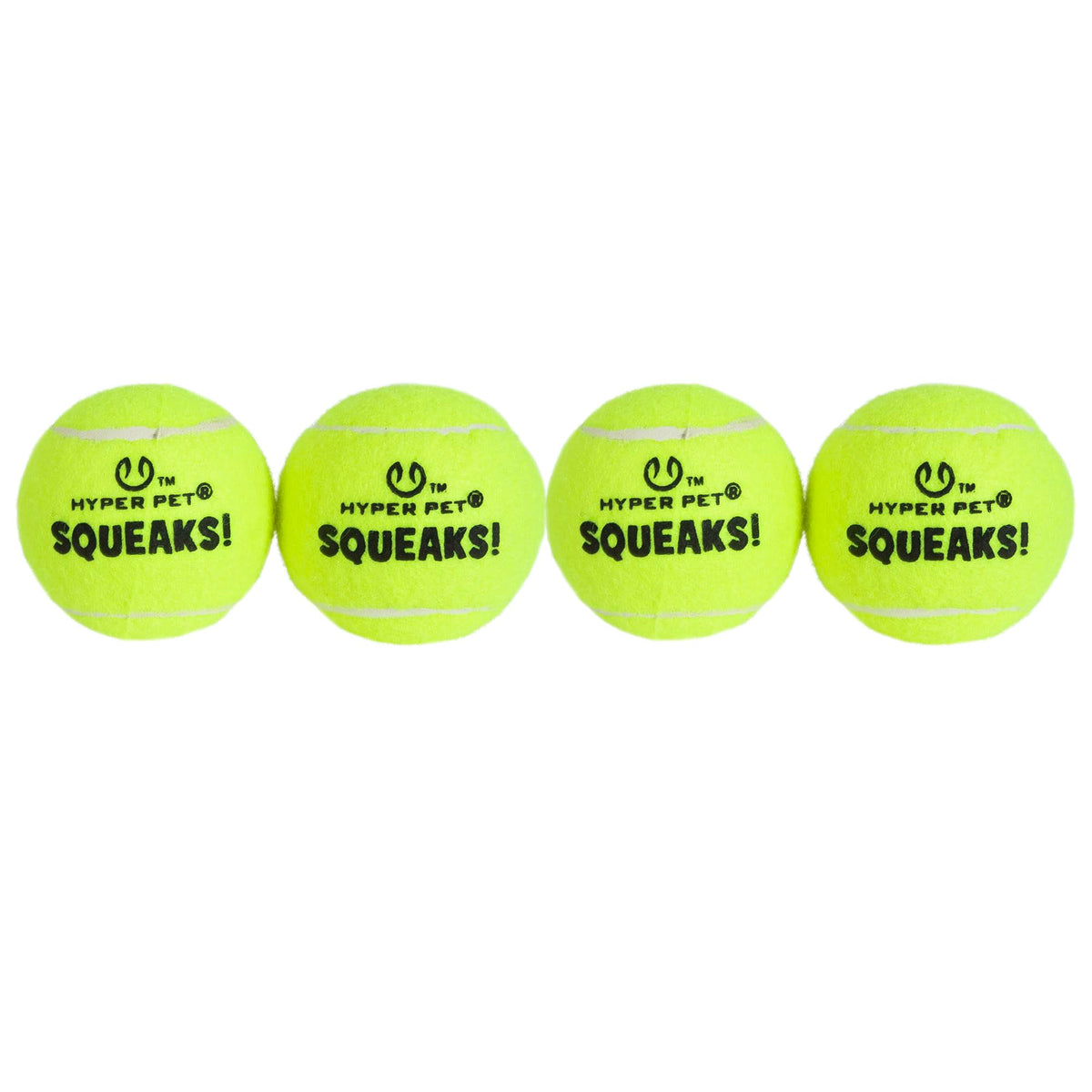 Hyper Pet Mini Extra Small Tennis Balls for Dogs, 1.75 Inch, 4 Pack, Green | Safe interactive playthings for exercise and training, works with the K9 Kannon launcher, keeps little pups active daily