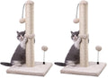 MECOOL 34” Tall Cat Scratching Post Premium Basics Kitten Scratcher Sisal Scratch Posts Trees with Hanging Ball for Indoor Cats, Beige