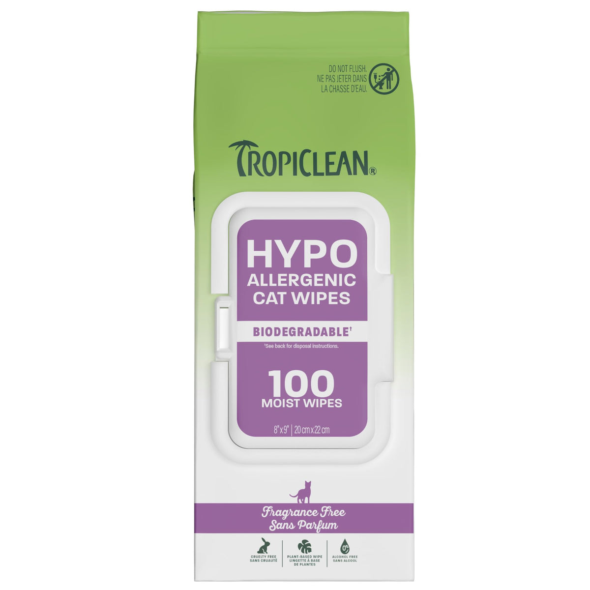 TropiClean Papaya & Coconut Luxury 2-in-1 Pet Wipes, 100ct - Wipes for Dogs & Cats - Gently Removes Dirt, Dander & Smells - for Pet Paws, Face, Body & Bottom - Tropical Papaya & Coconut Scent