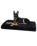 KSIIA Washable Dog Bed Deluxe Plush Dog Crate Beds Comfy Kennel Pad Anti-Slip Pet Sleeping Mat for Large, Jumbo, Medium, Small Dogs Breeds, 41" x 27", Gray
